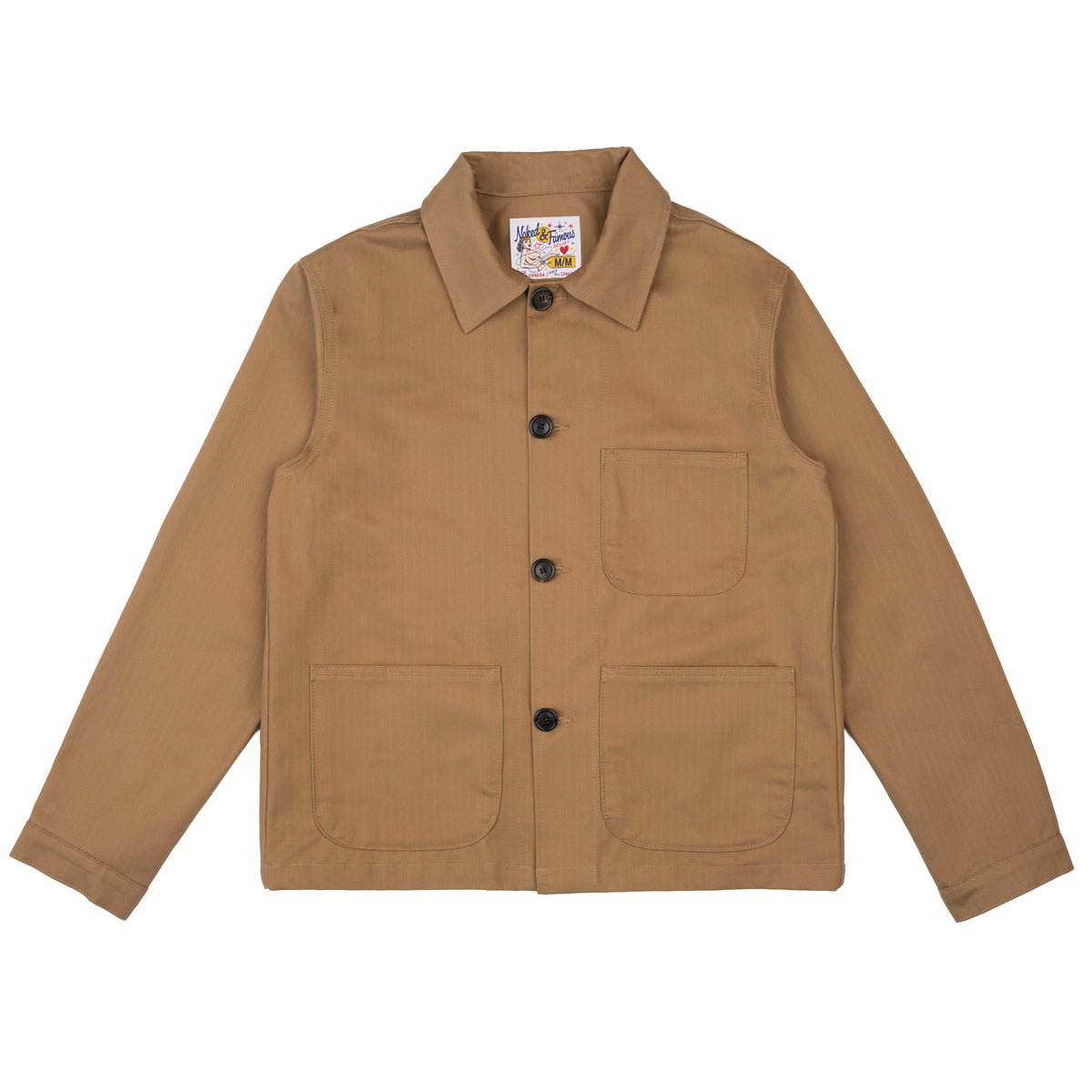 Utility Jacket - 1940s Military Organic Herringbone - Sand by Naked & Famous Denim