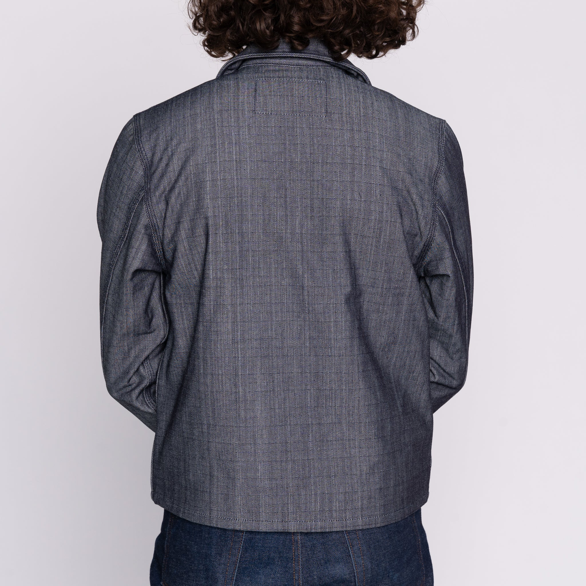 Zip Jacket - Blanket Lined Indigo x White by Naked & Famous Denim