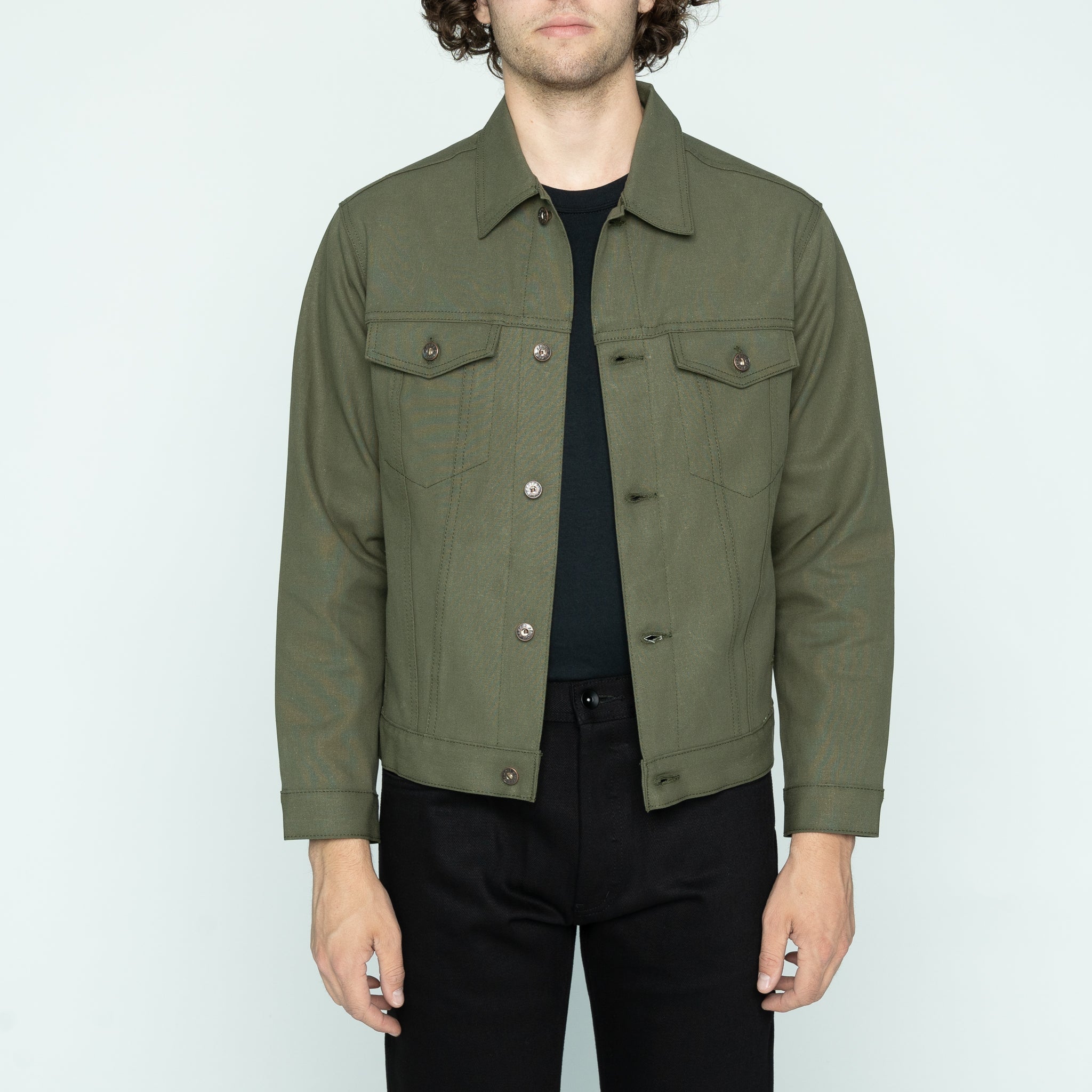 Denim Jacket - Army Green Duck Selvedge by Naked & Famous Denim