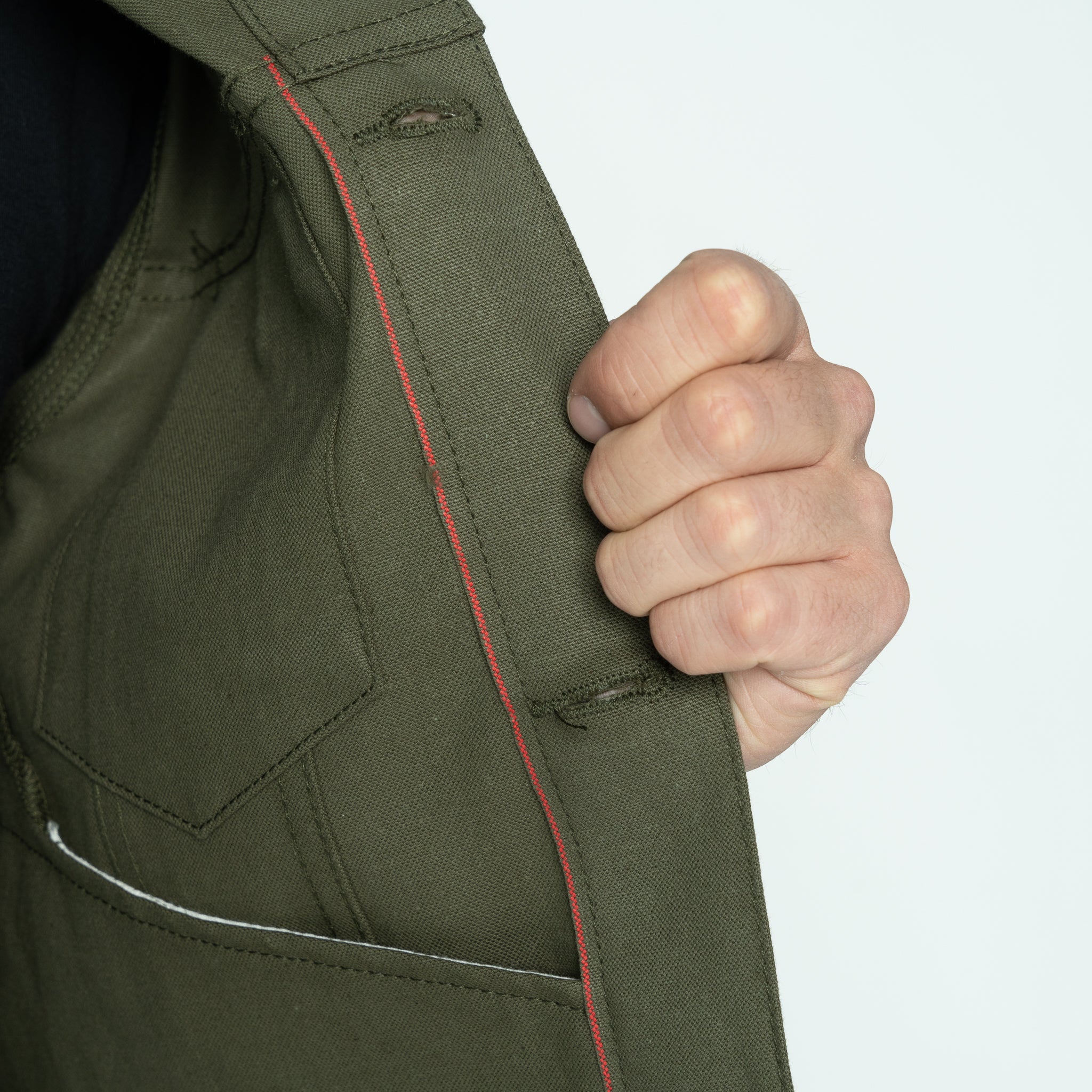 Denim Jacket - Army Green Duck Selvedge by Naked & Famous Denim