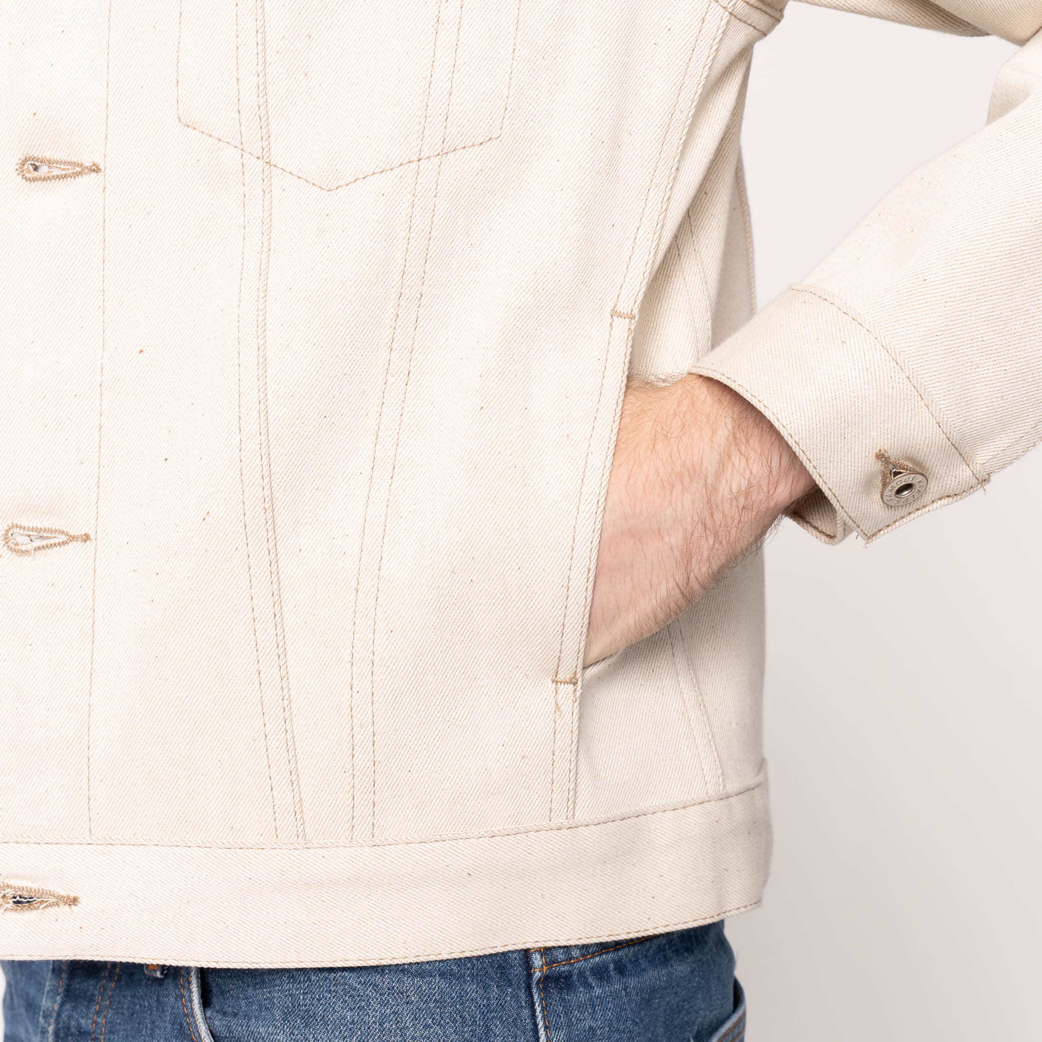 Denim Jacket - All Natural Ecru Foxfibre® Selvedge by Naked & Famous Denim