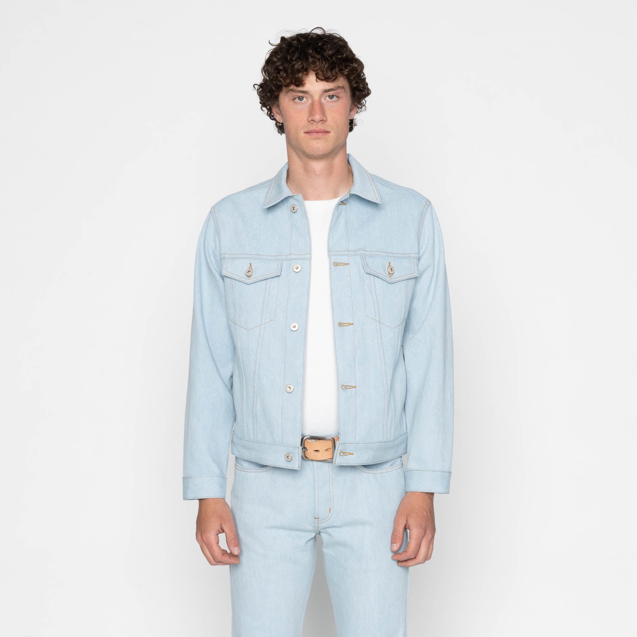Denim Jacket - Secret Agent Denim - Bleach Blue by Naked & Famous Denim