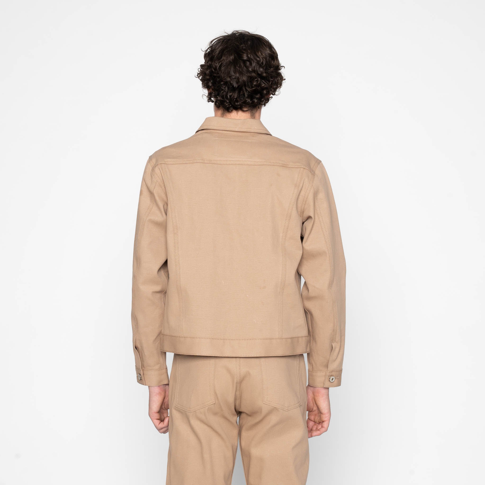 Denim Jacket - Selvedge Slacks Beige by Naked & Famous Denim