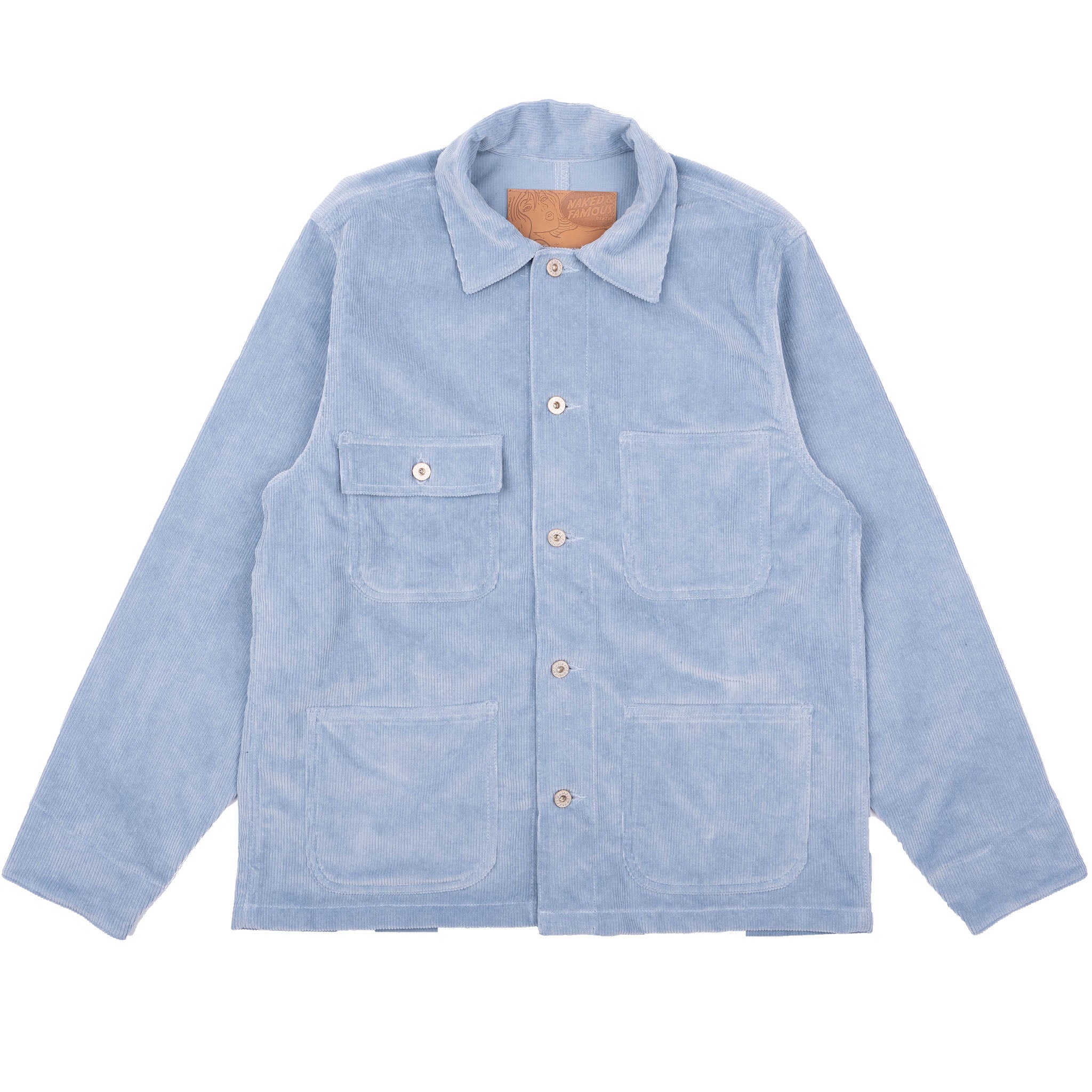 Chore Coat - Faded Corduroy Organic - Pale Indigo by Naked & Famous Denim