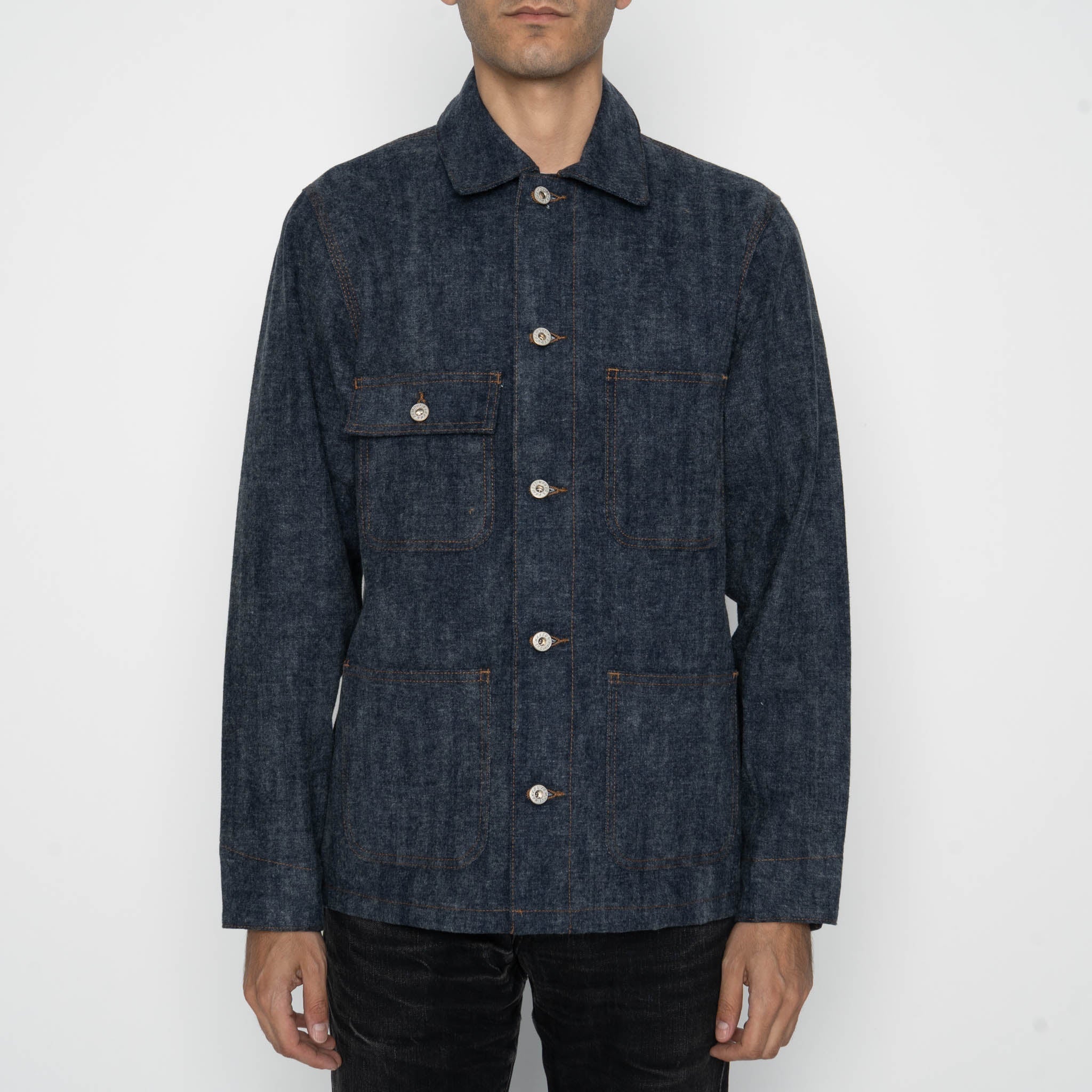 Chore Coat - Max Brush Selvedge - Indigo by Naked & Famous Denim