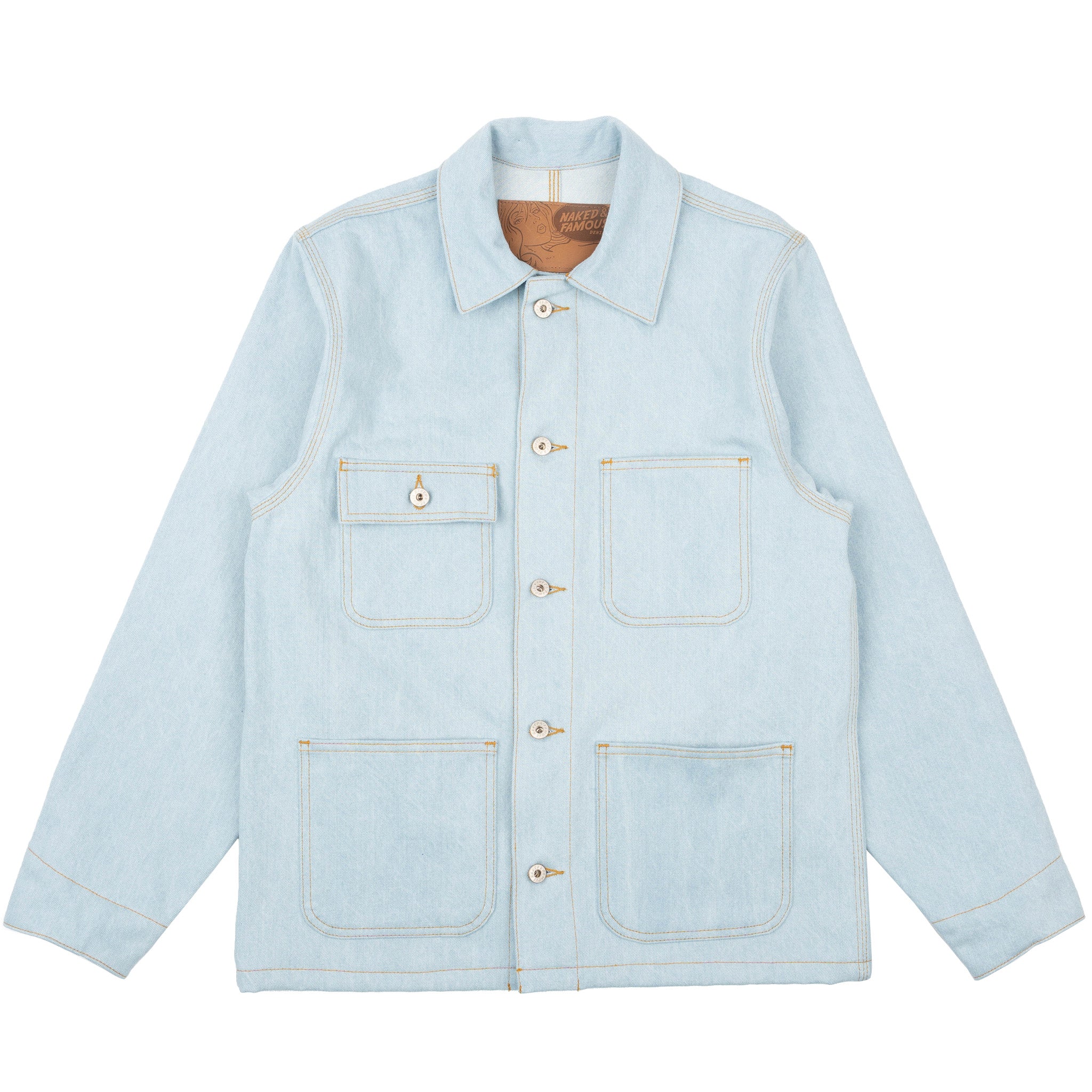 Chore Coat - Secret Agent Denim - Bleach Blue by Naked & Famous Denim