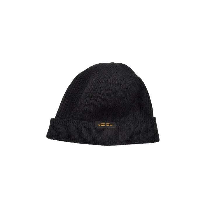 Wool Knit Watch Cap - Black by Dehen 1920