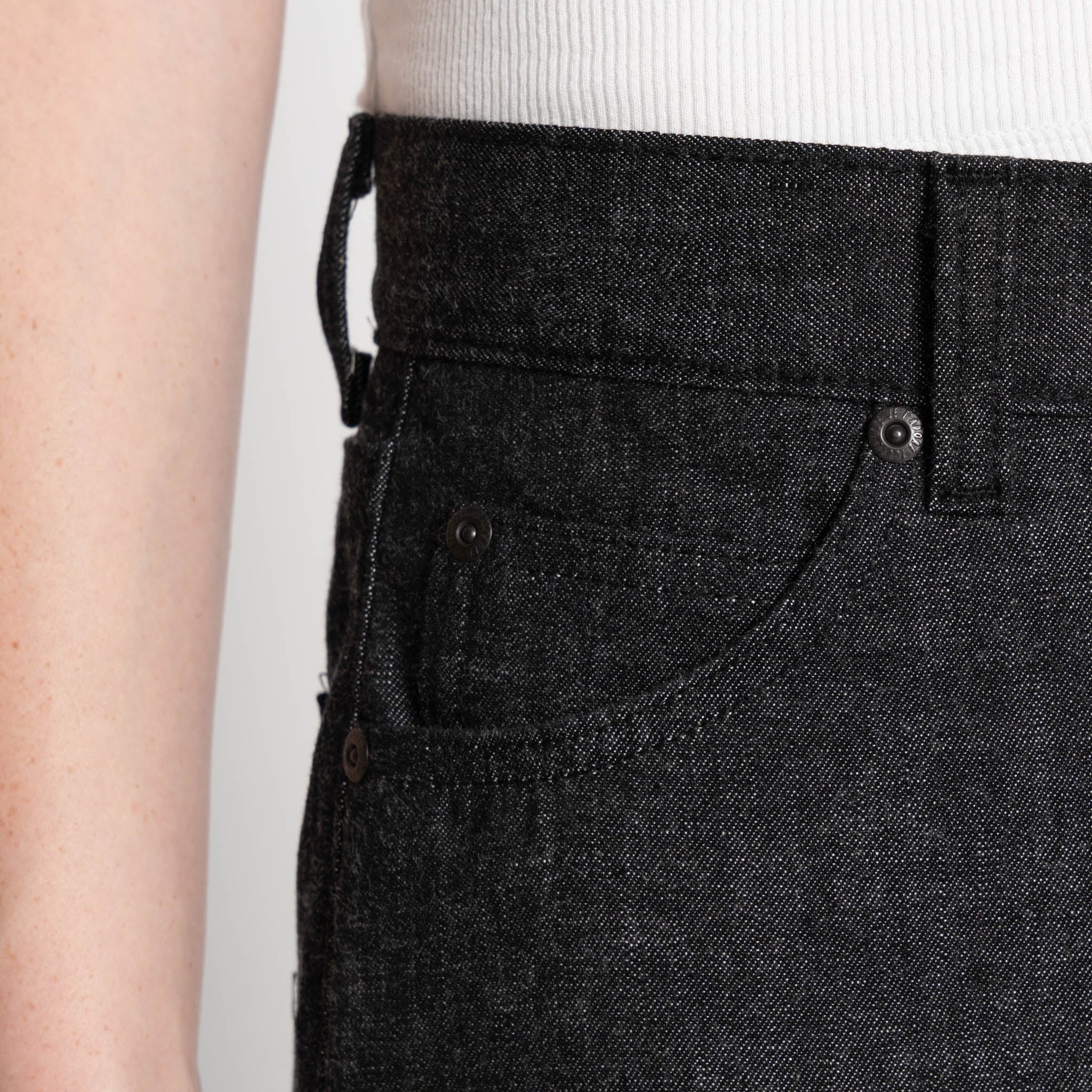 Bestie - Black Lightweight Denim - Black by Naked & Famous Denim