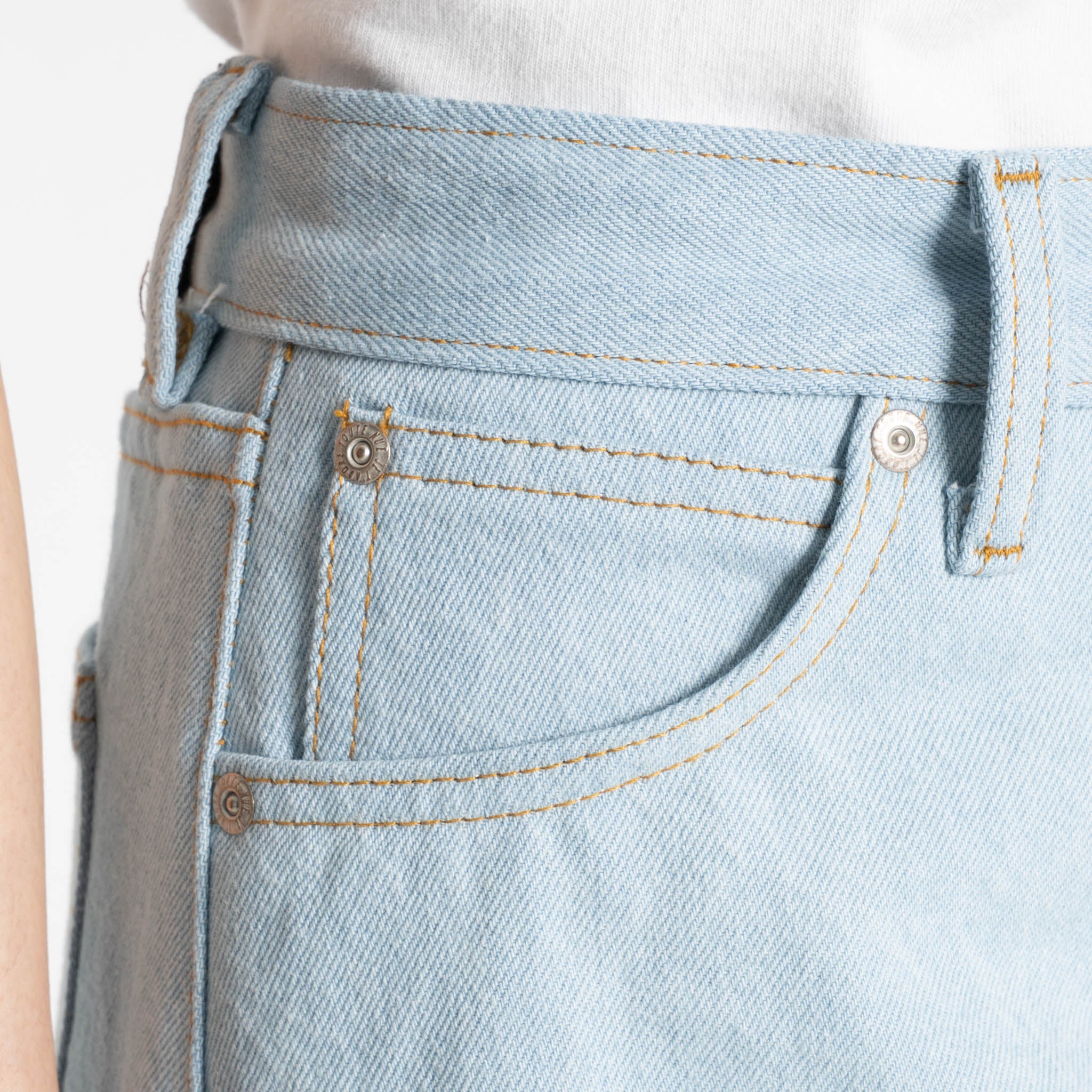 Wide Wild West - Secret Agent Denim - Bleach Blue by Naked & Famous Denim