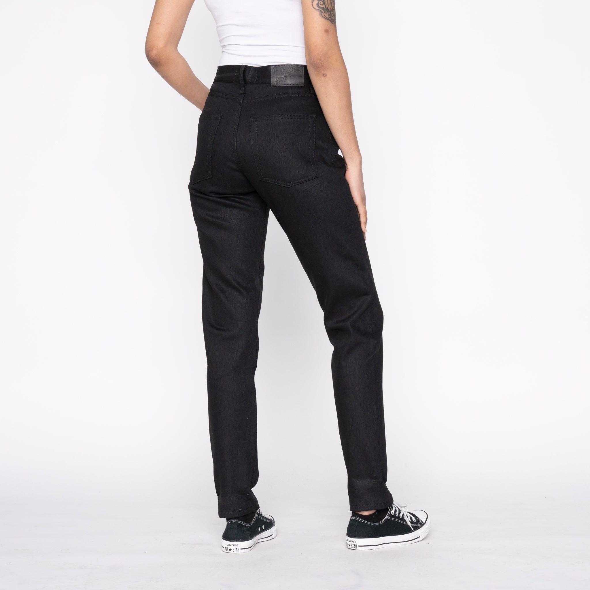 Women's - Max - Black Cobra Stretch Selvedge by Naked & Famous Denim