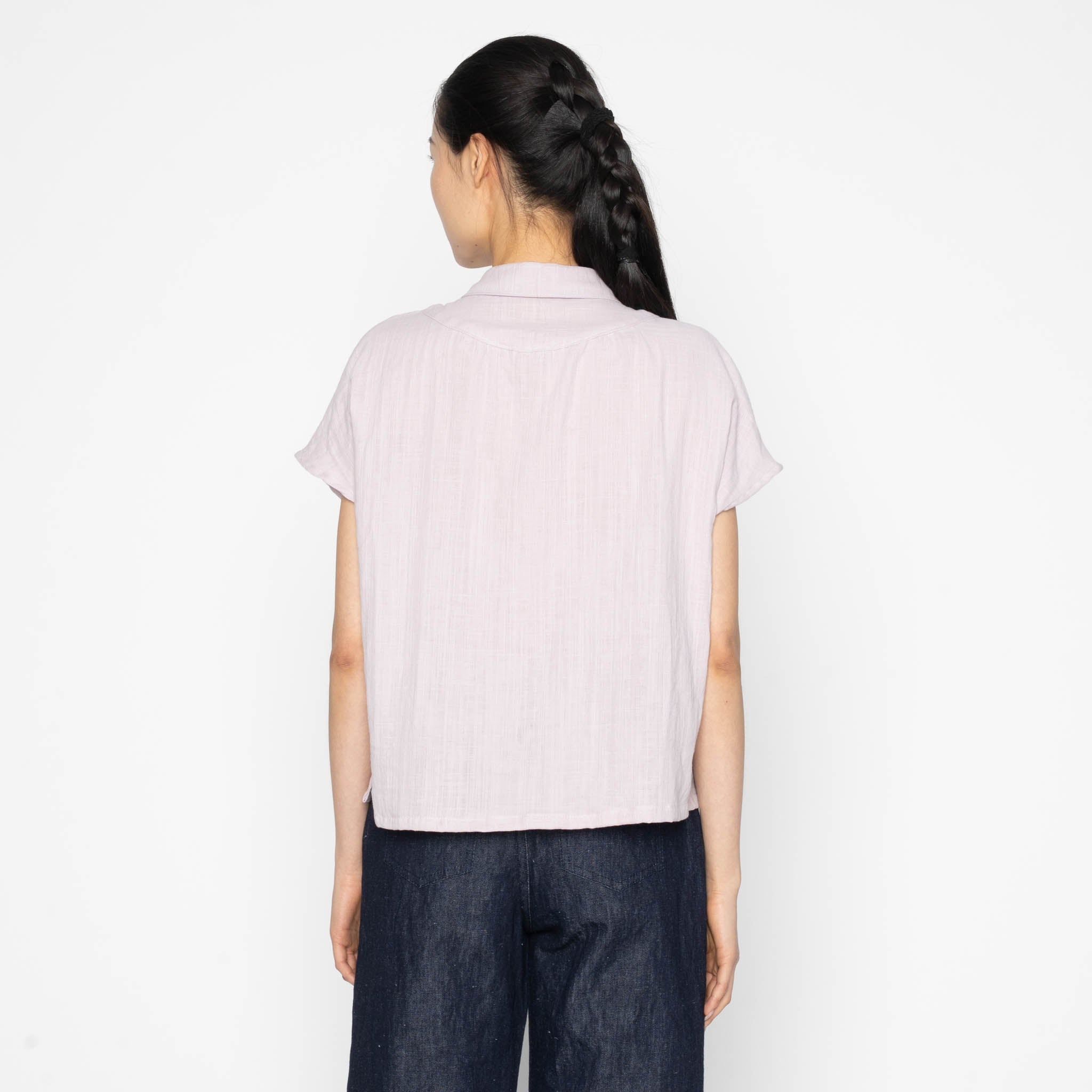 Billie Shirt - Double Weave Gauze - Lavender by Naked & Famous Denim