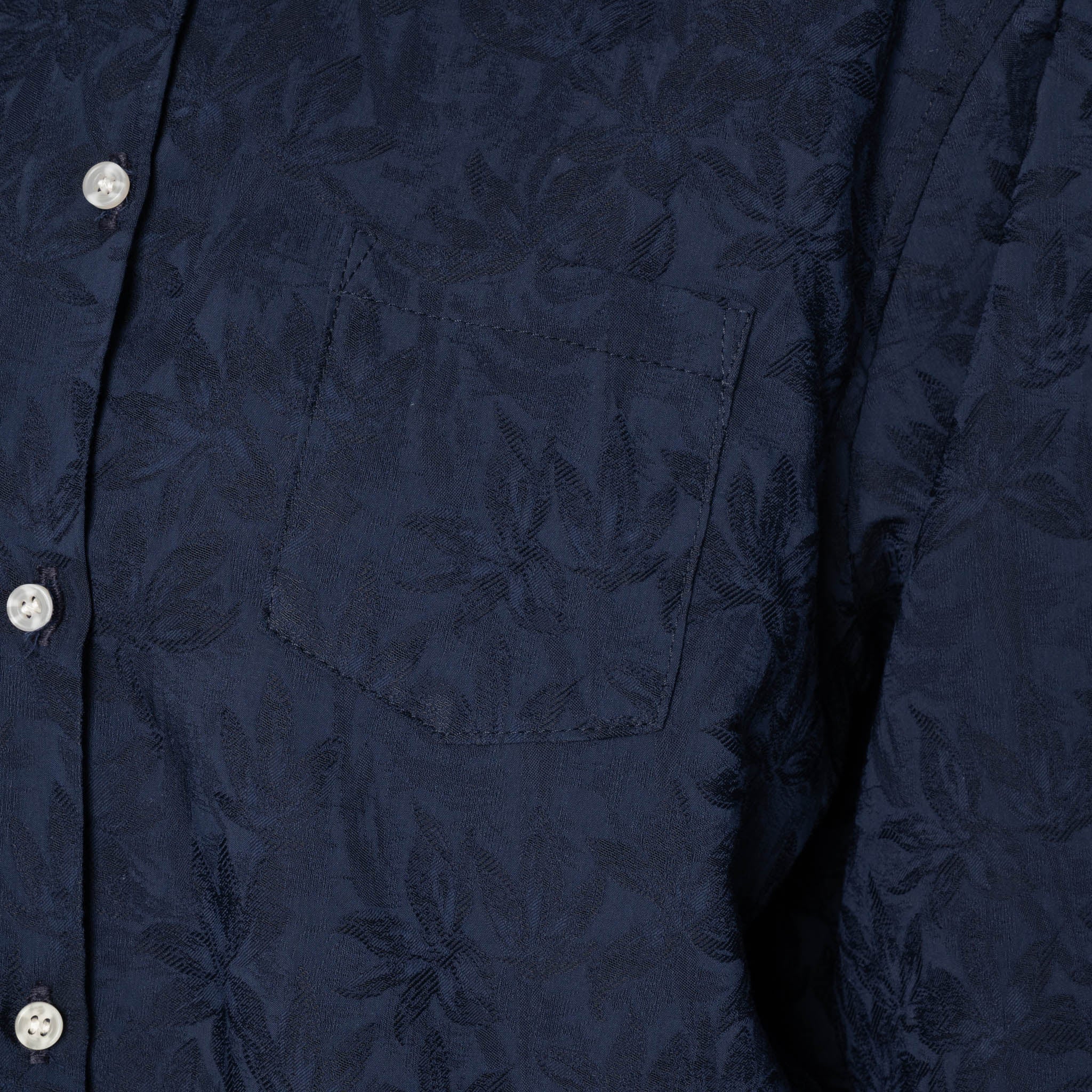 Judy Shirt - Jungle Jacquard- Navy by Naked & Famous Denim