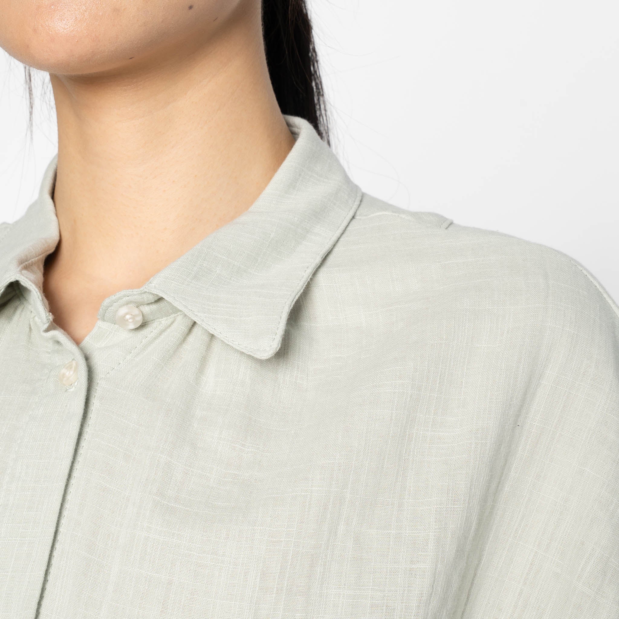 Billie Shirt - Double Weave Gauze - Mint by Naked & Famous Denim