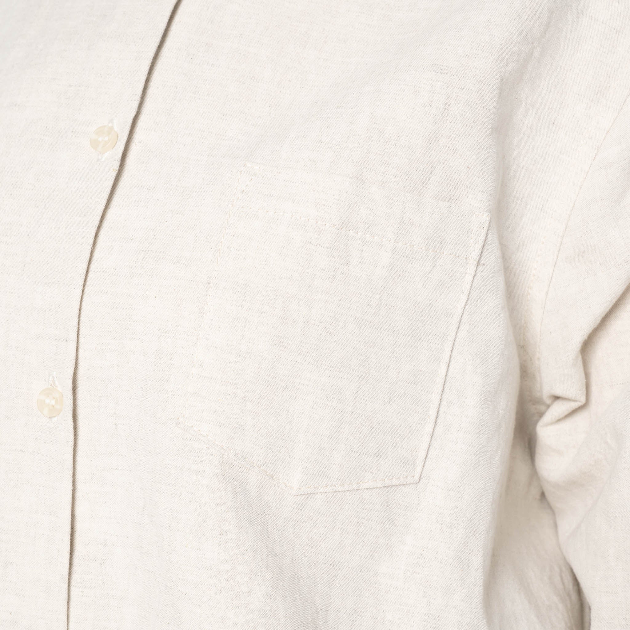 Judy Shirt - Linen Blend Denim - Ecru by Naked & Famous Denim