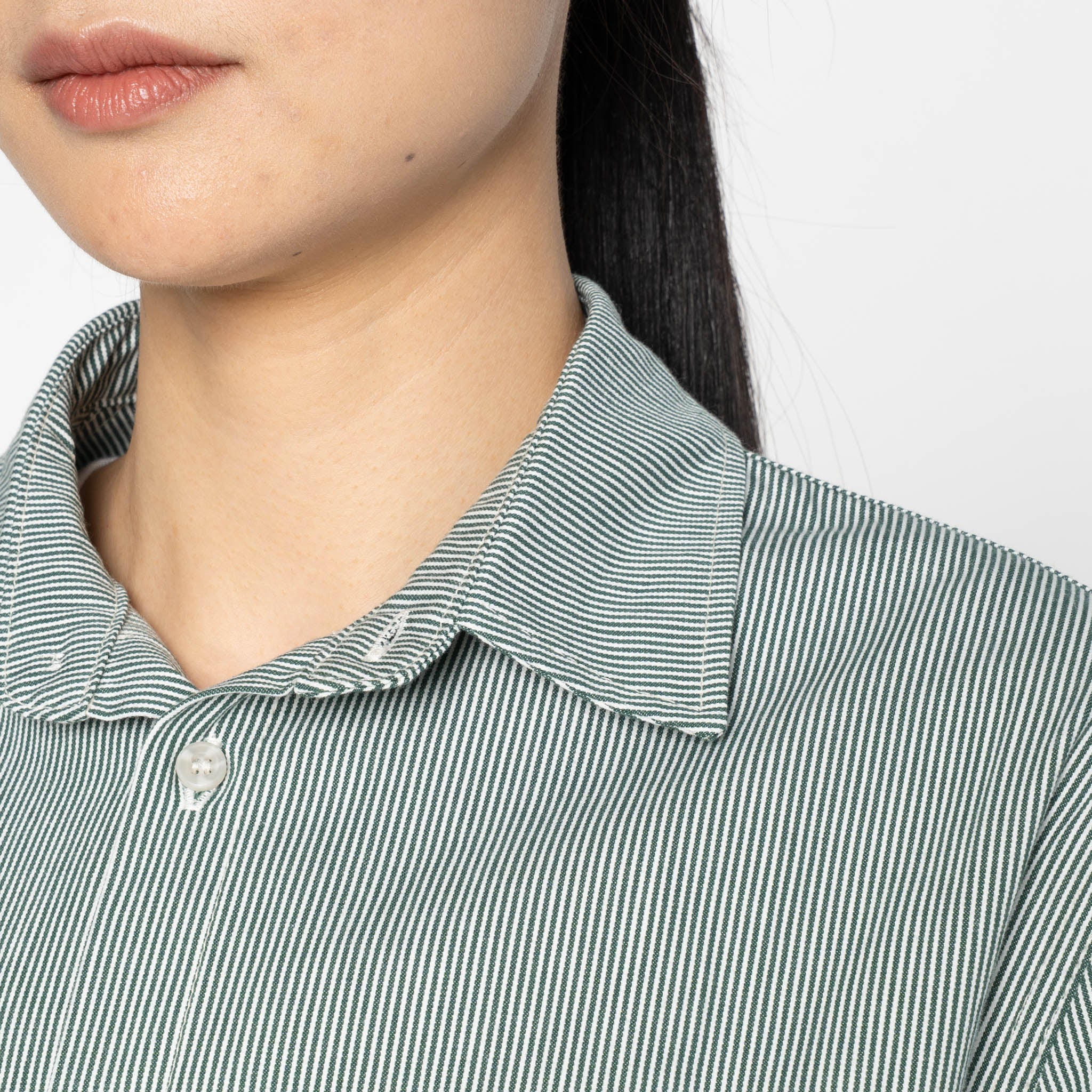 Princeton Shirt - Organic Hickory - Green by Naked & Famous Denim