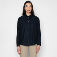 Judy Shirt - Cotton Dyed Flannel - Midnight Blue by Naked & Famous Denim