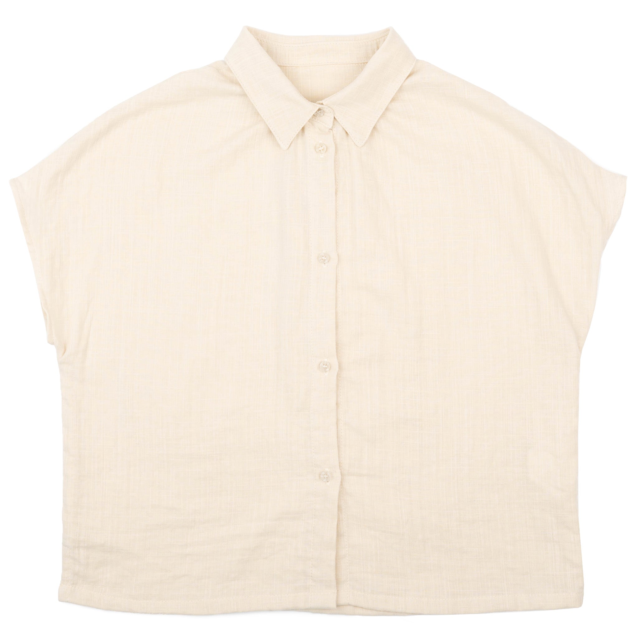 Billie Shirt - Double Weave Gauze - Bone by Naked & Famous Denim