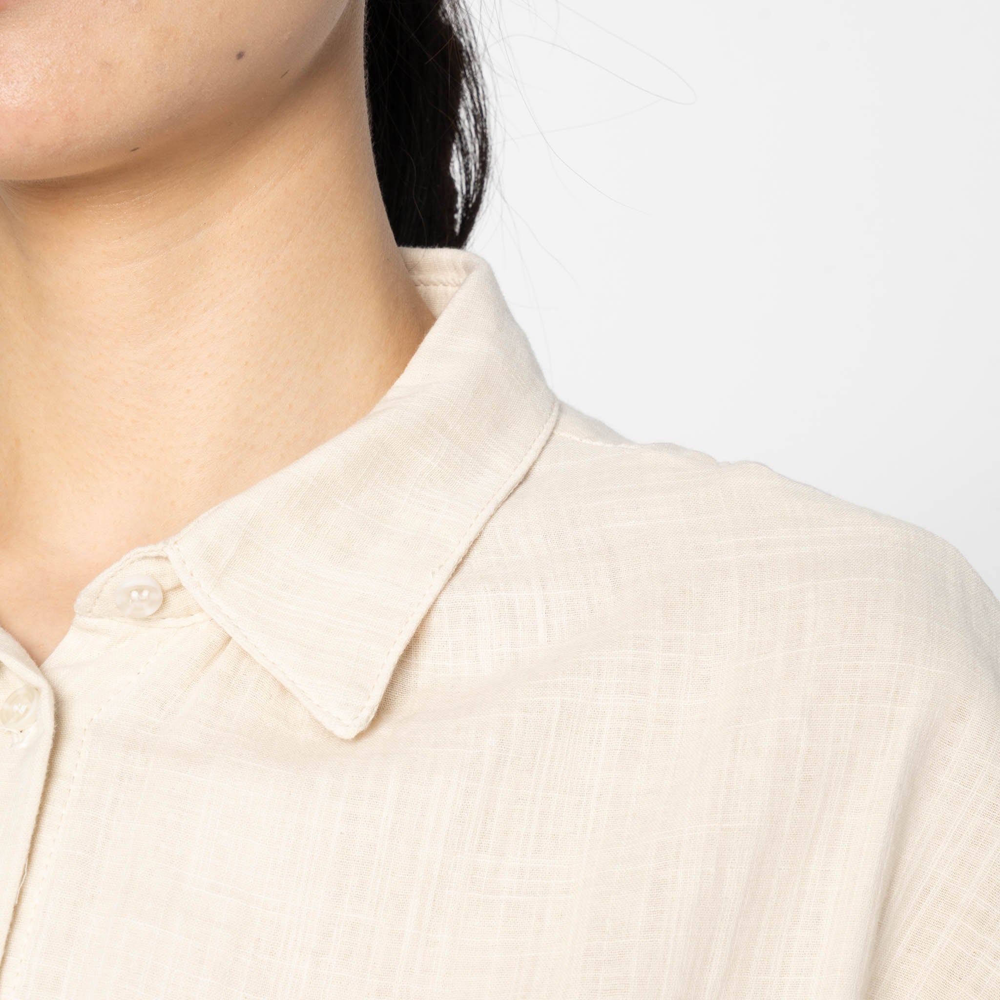 Billie Shirt - Double Weave Gauze - Bone by Naked & Famous Denim