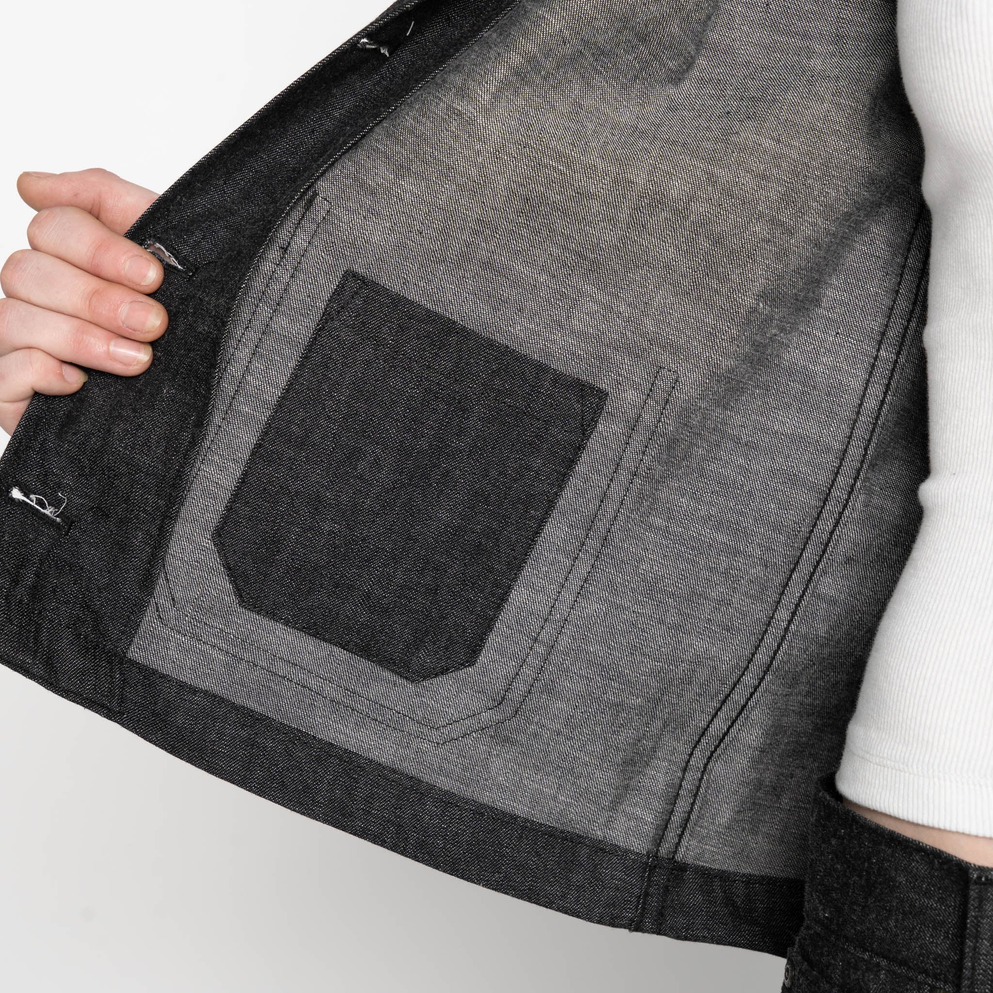 Gracie - Black Lightweight Denim - Black by Naked & Famous Denim