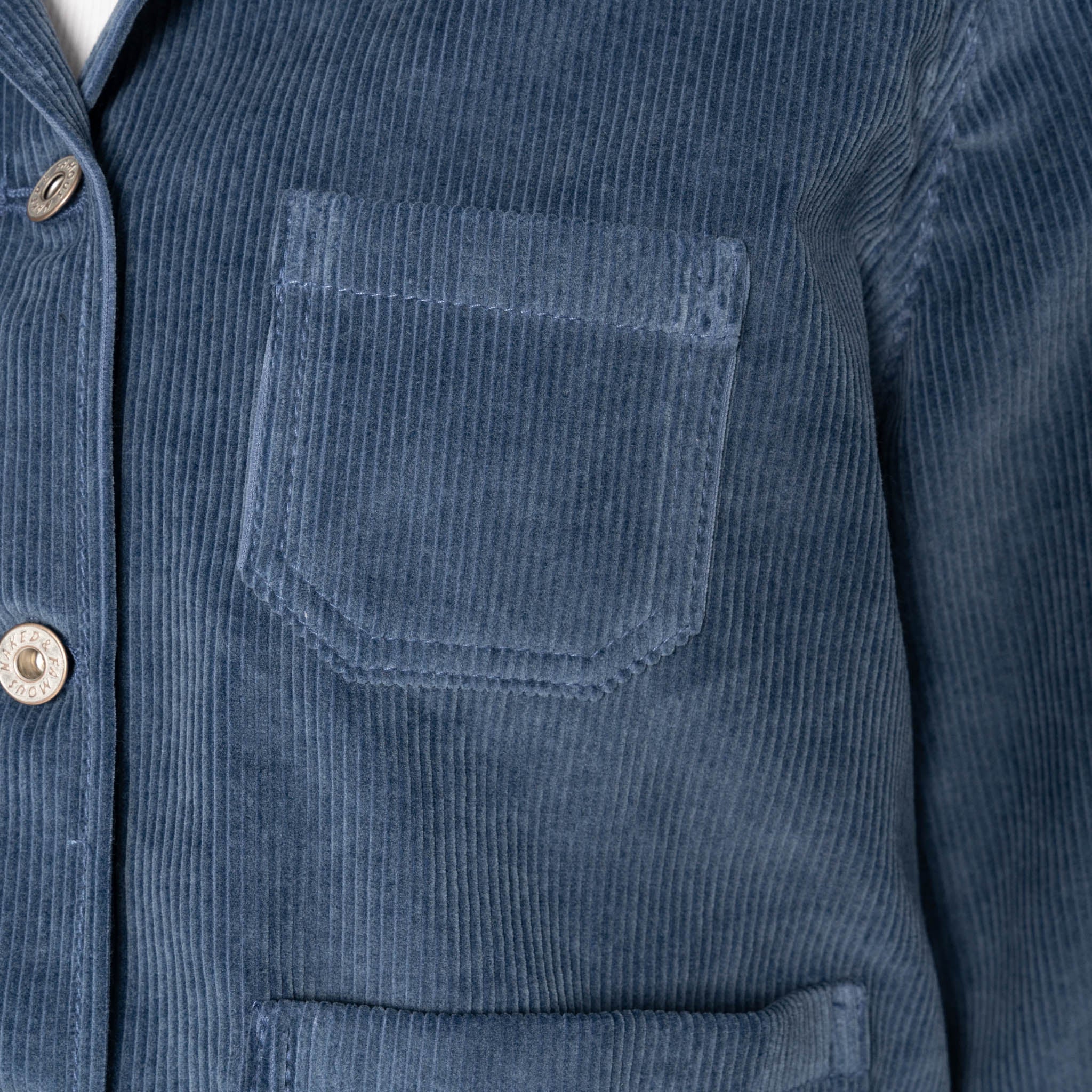 Gracie - Organic Faded Corduroy - Indigo by Naked & Famous Denim