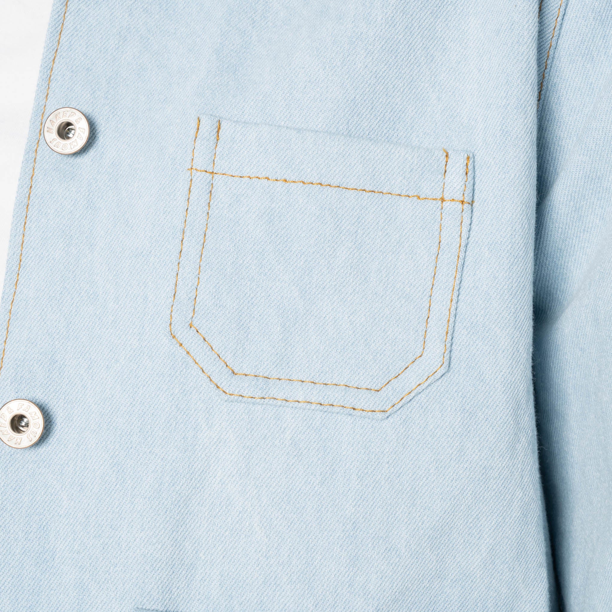 Gracie Jacket - Secret Agent Denim - Bleach Blue by Naked & Famous Denim