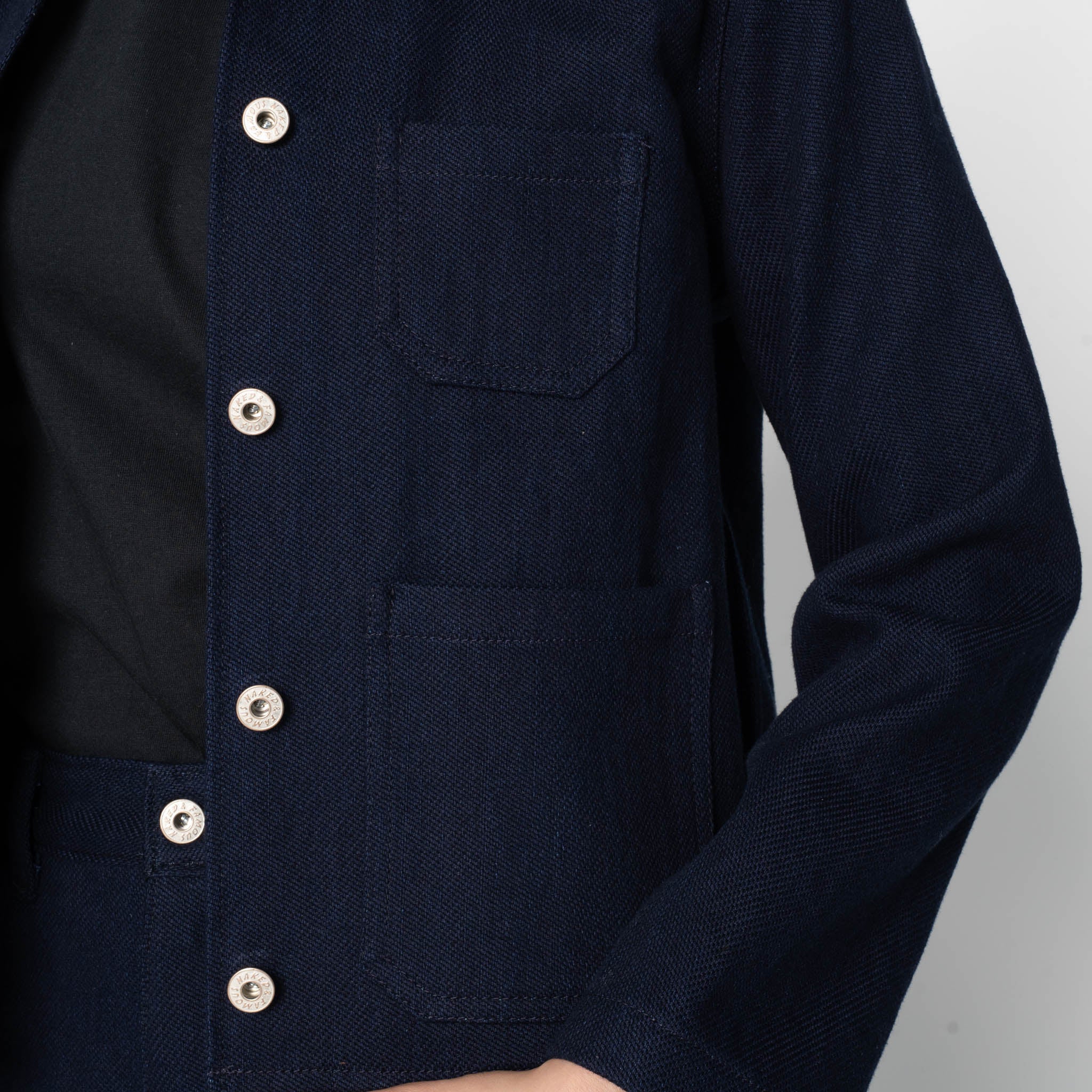 Gracie Jacket - Maekake Dobby - Indigo by Naked & Famous Denim