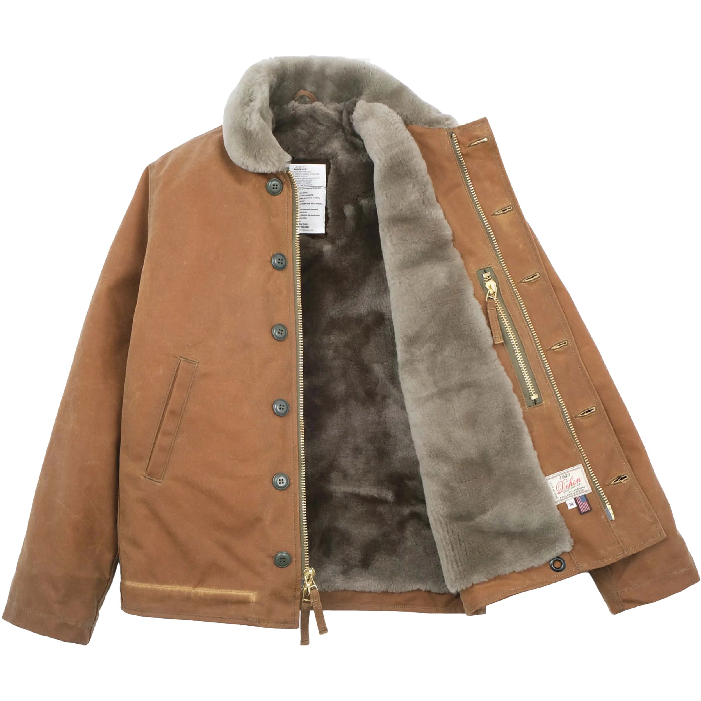 N-1 Deck Jacket - Brown Waxed by Dehen