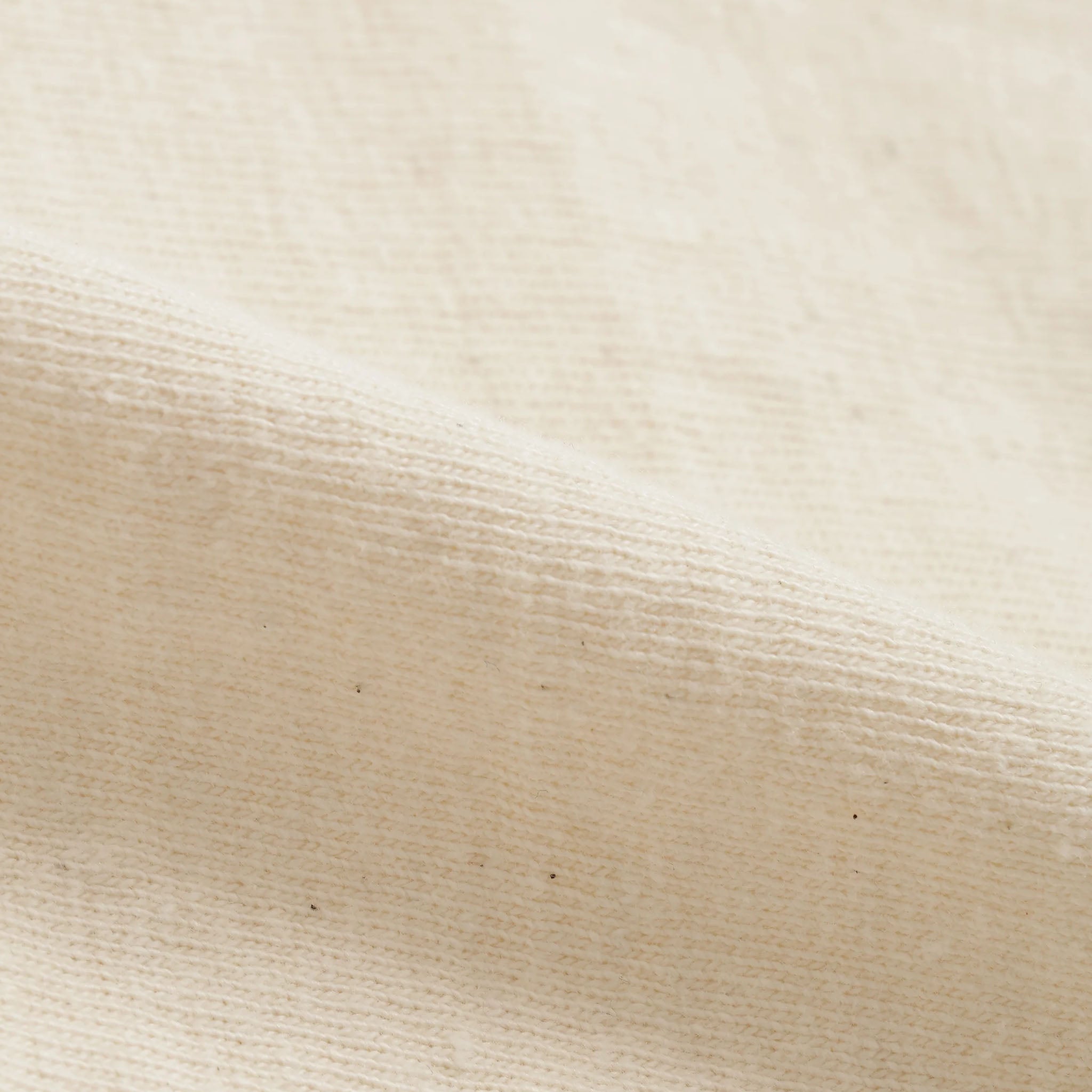 Crewneck T-shirt - ELS Recycled Cotton Slub - Ecru by Wonder Looper