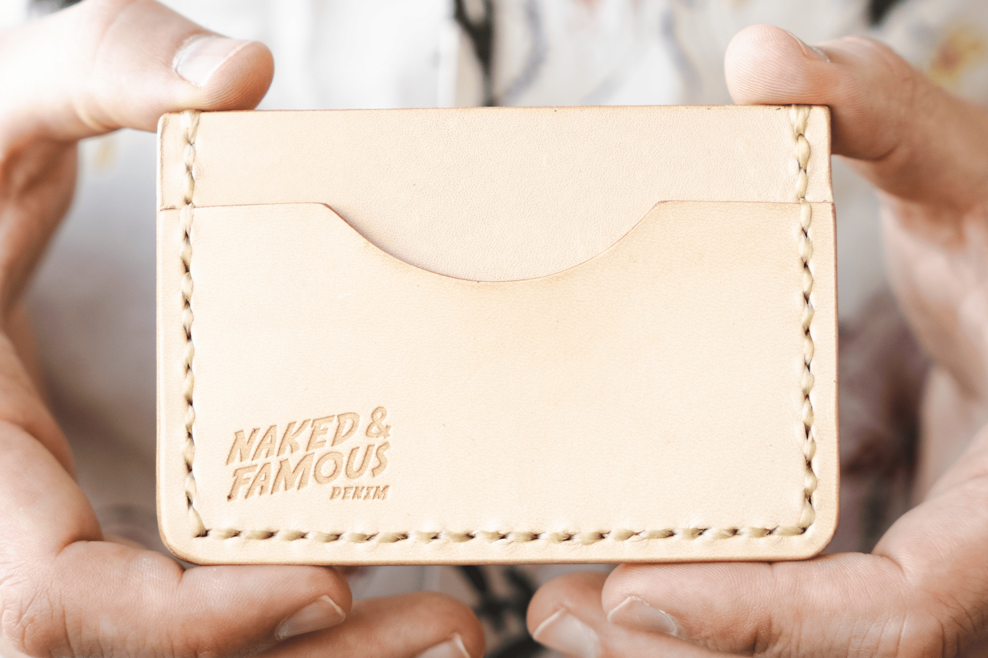 Card Case Leather Natural Tan