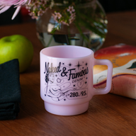 Milk Glass Stackable Mug - Pink Sakura by Naked & Famous Denim