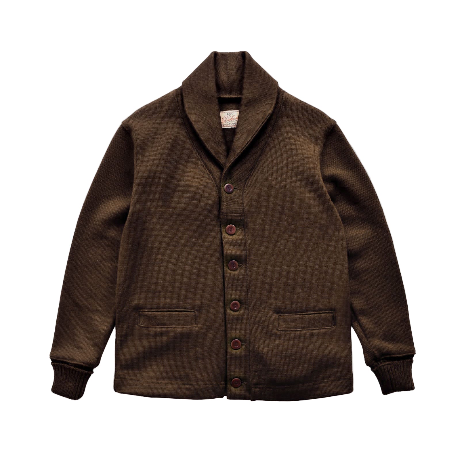 Shawl Sweater Coat - Brown Wool