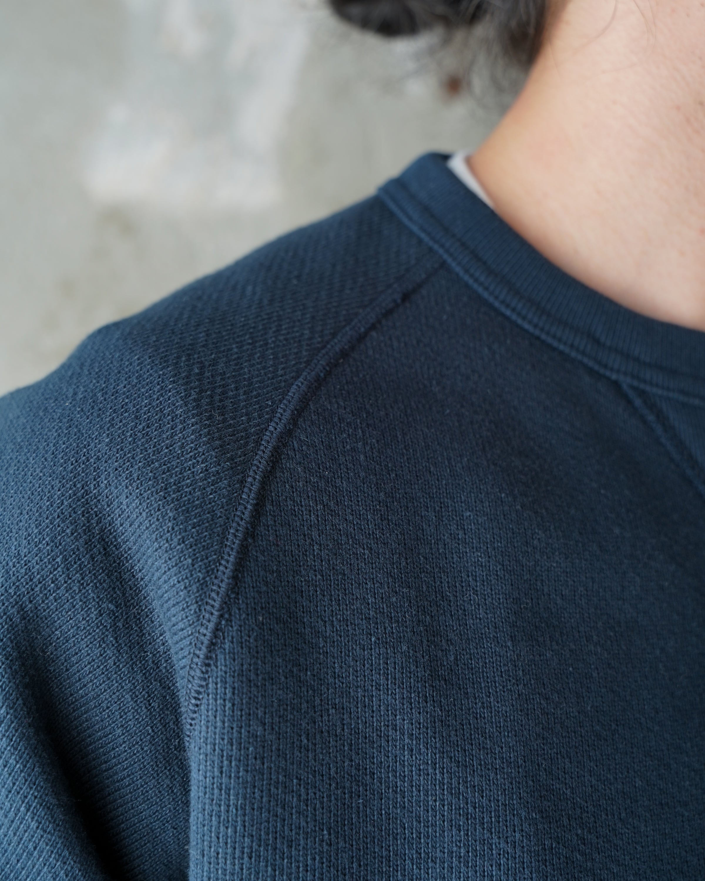 Pullover Crewneck - 701gsm Double Heavyweight French Terry - Navy by Wonder Looper
