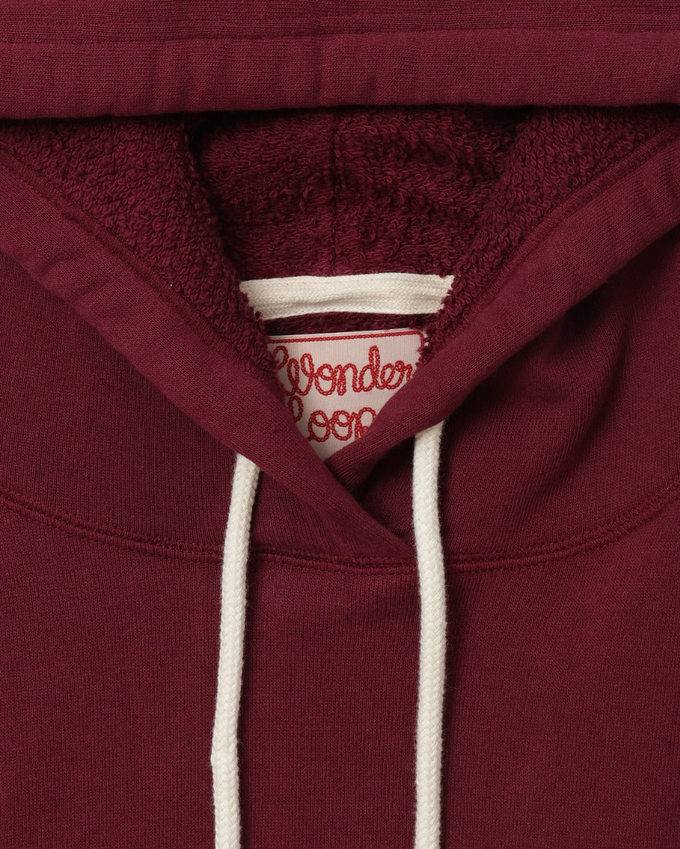 Pullover Hoodie - Super Looper French Terry - Burgundy by Wonder Looper