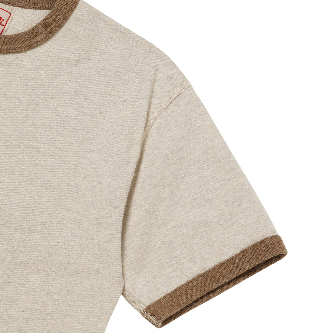 Recycled Cotton Foxfibre Ringer T - Stone by Wonder Looper