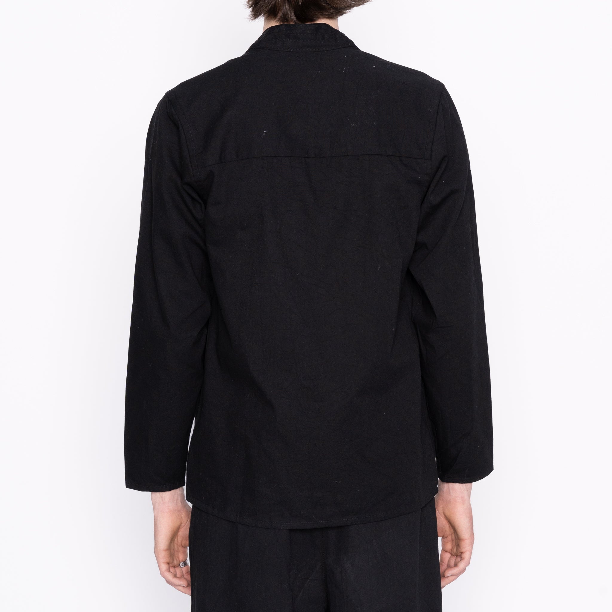 Kimono Shirt - Black Rinsed Oxford + Black Japanese Festival by Naked & Famous Denim