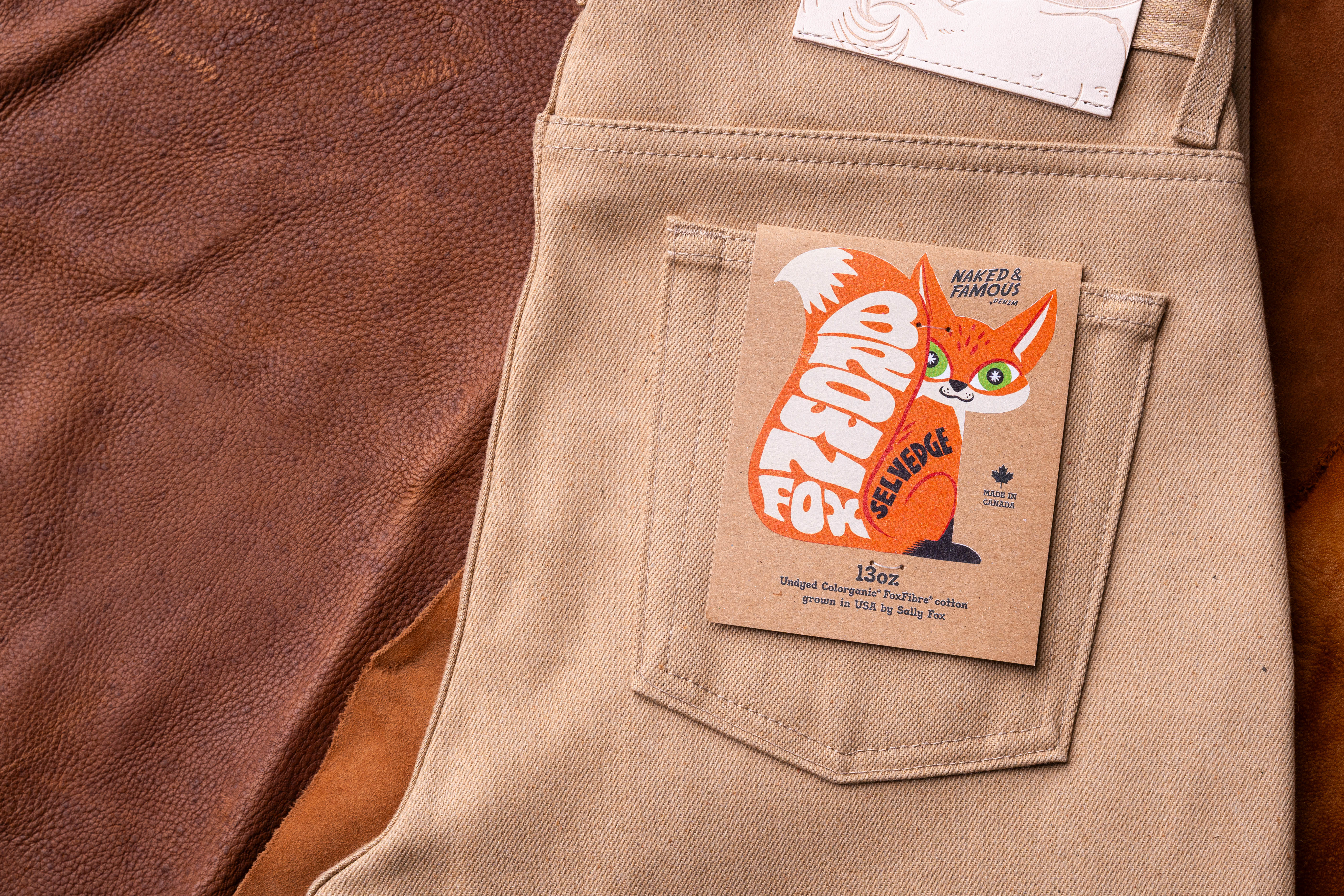 Brown Fox Selvedge – Naturally Colored Cotton, No Dye