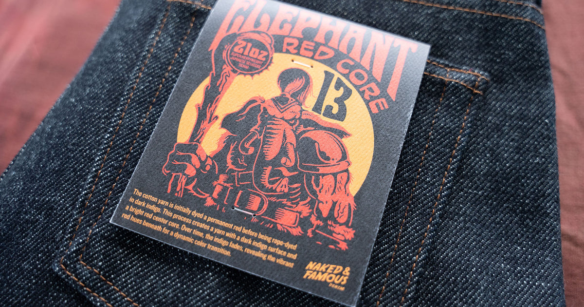 Elephant Denim Meets Color Core: The Birth Of The Elephant 13 - Red Core