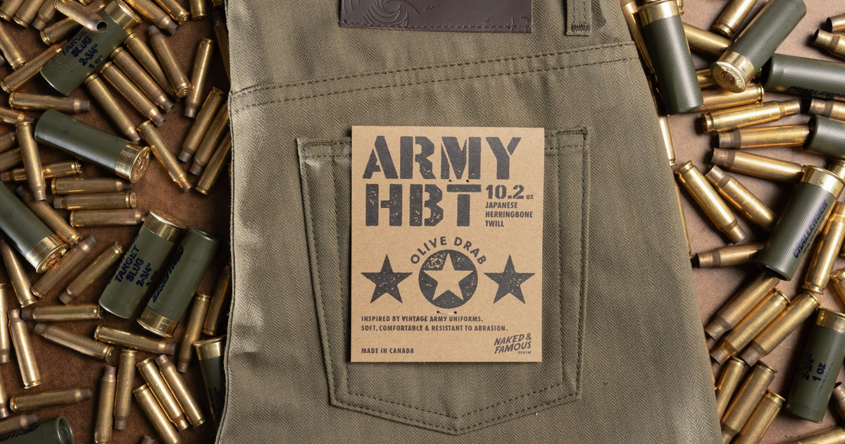 A Military Twist to Your Raw Denim Wardrobe: The Army HBT - Olive Drab