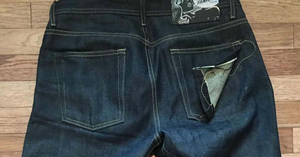 The pair of jeans that saved this motorcyclist's ass.