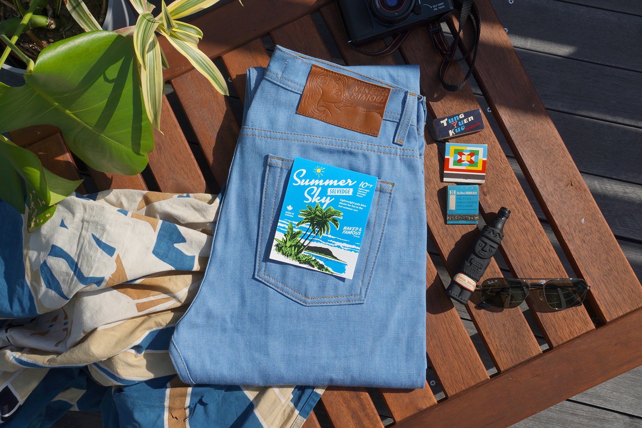 Summer Sky Selvedge - Folded Flat
