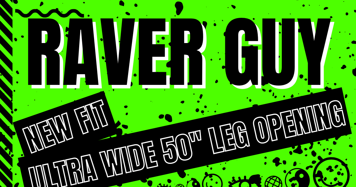 RAVER GUY - 90'S THROWBACK ULTRAWIDE LEG JEANS