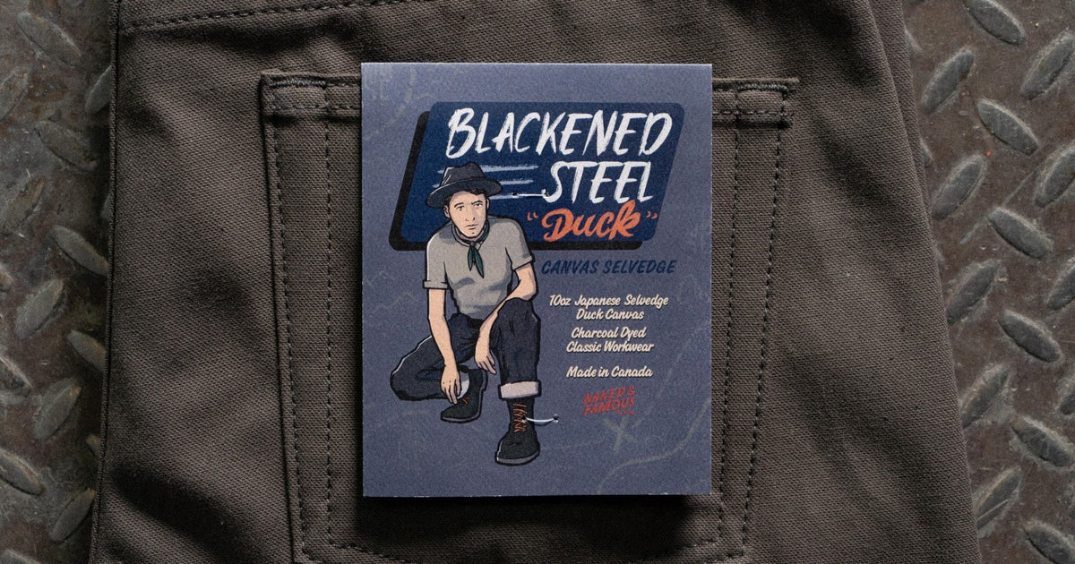 Blackened Steel Duck Canvas Selvedge