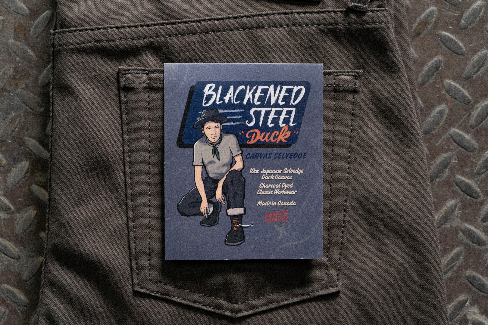 Blackened Steel Duck - Pocket Flasher