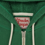 Zip Hoodie - Super Looper French Terry - Varsity Green by Wonder Looper