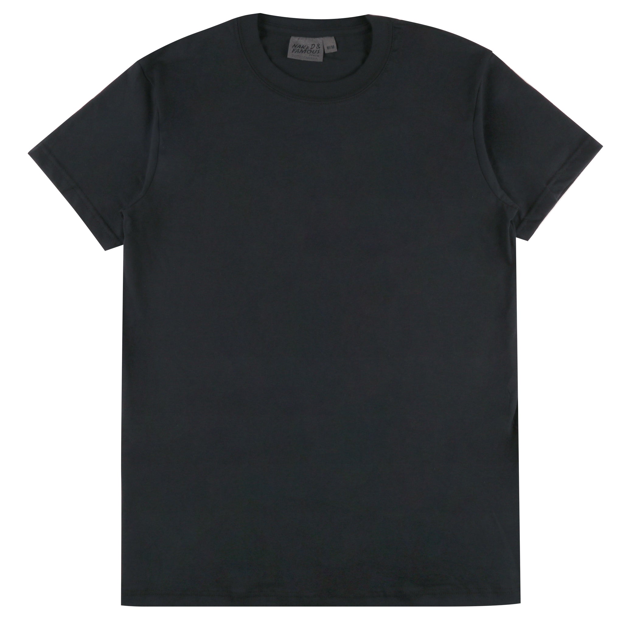 Circular Knit T-Shirt - Black by Naked & Famous Denim