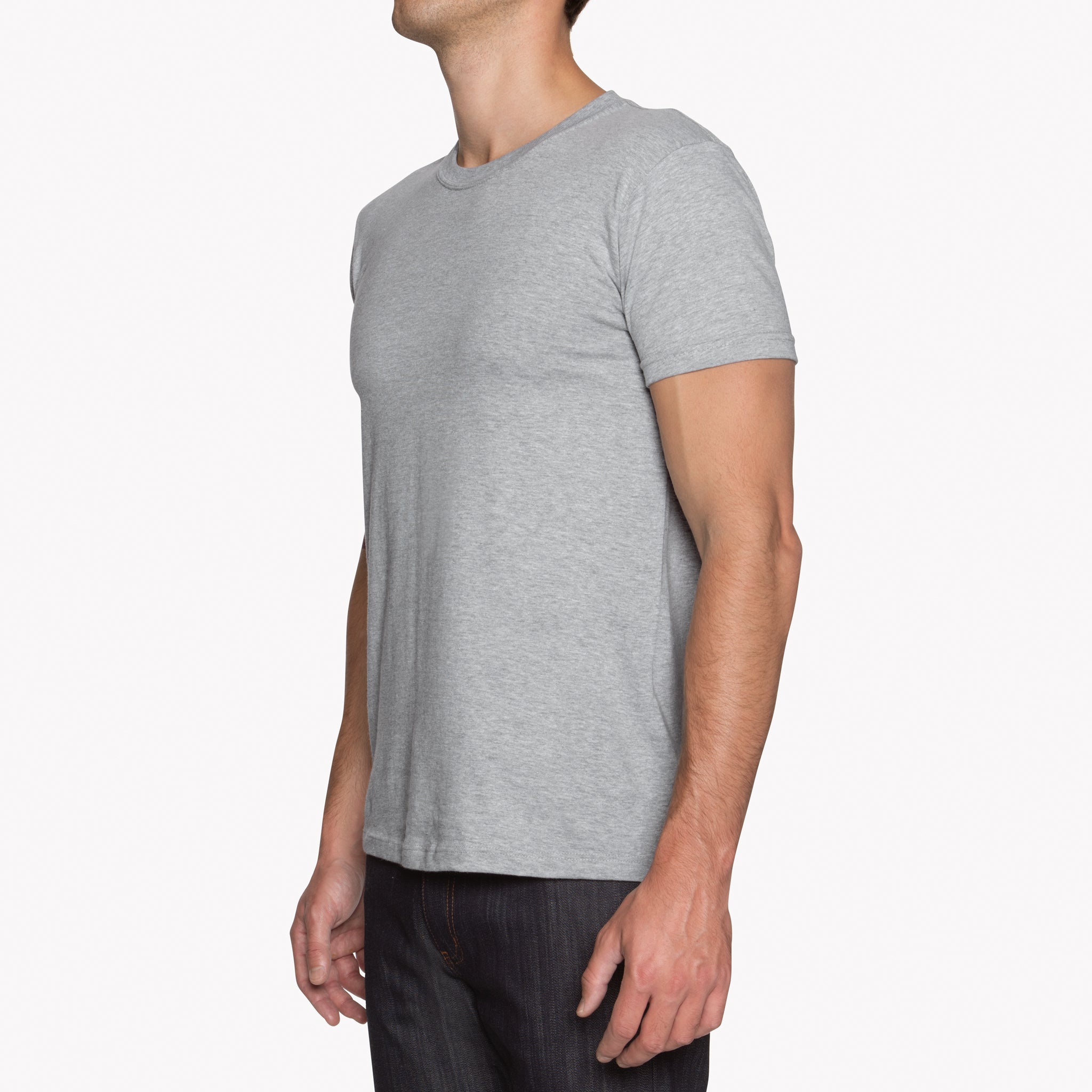 Circular Knit T-Shirt - Heather Grey‎ by Naked & Famous Denim