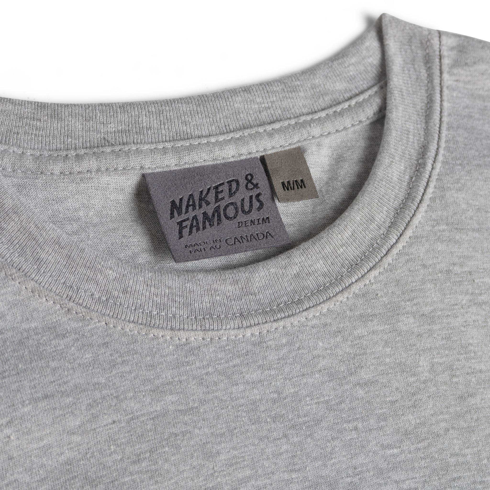 Circular Knit T-Shirt - Heather Grey‎ by Naked & Famous Denim