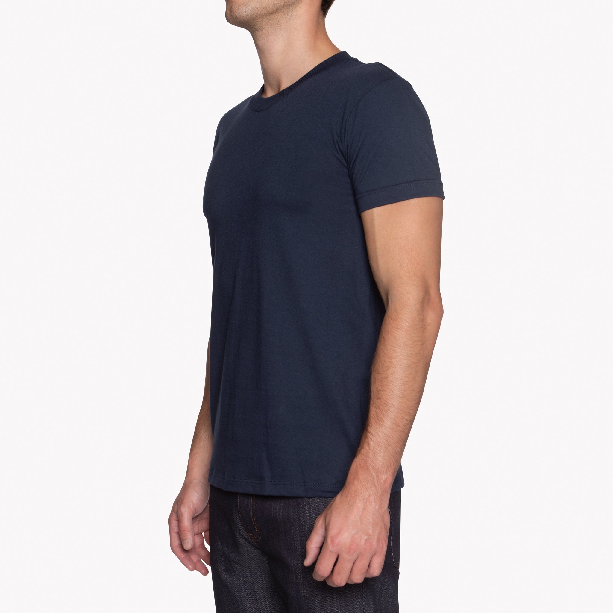 Circular Knit T-Shirt - Solid Navy by Naked & Famous Denim