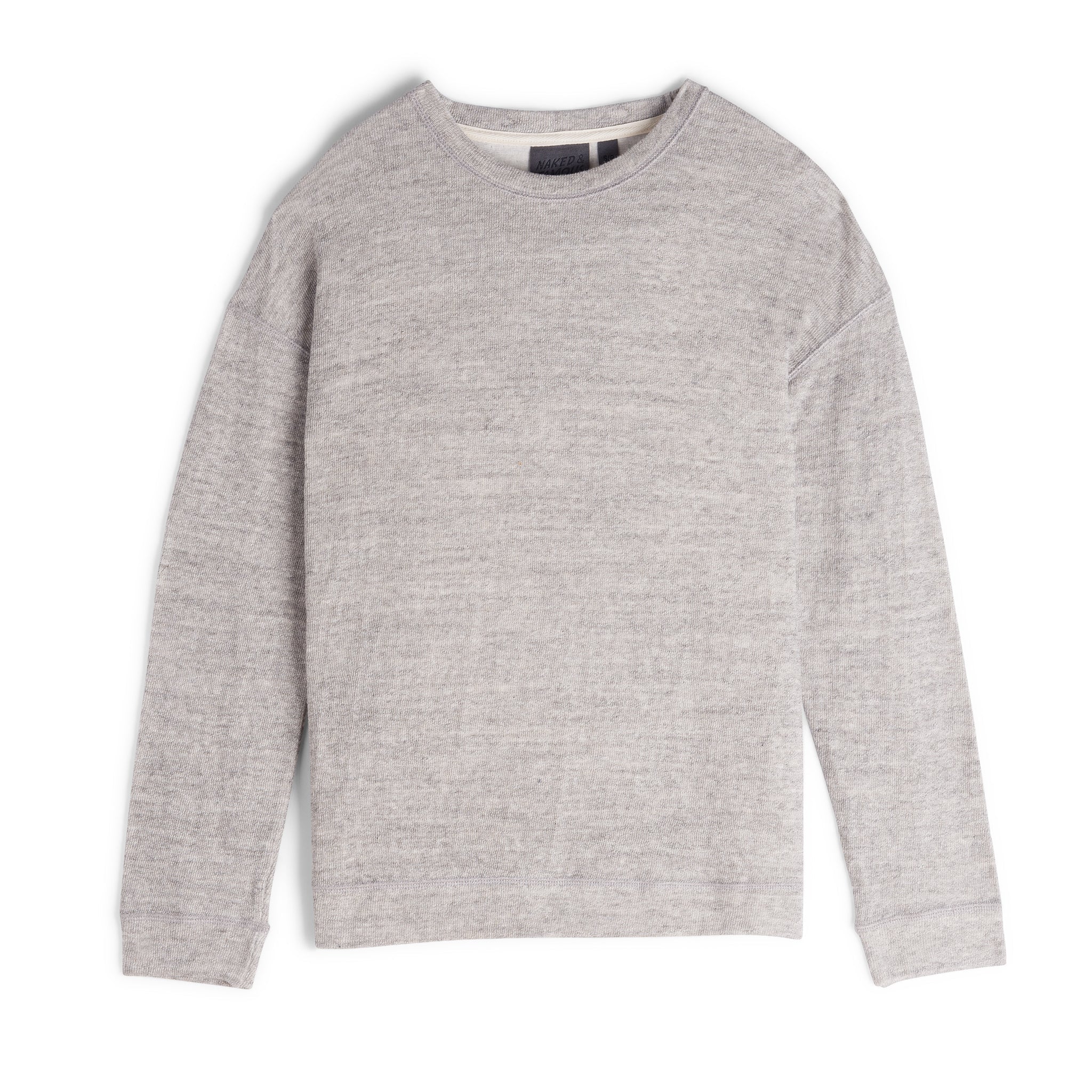 Women's - Weekend Crew - Vintage Doubleface - Grey by Naked & Famous Denim