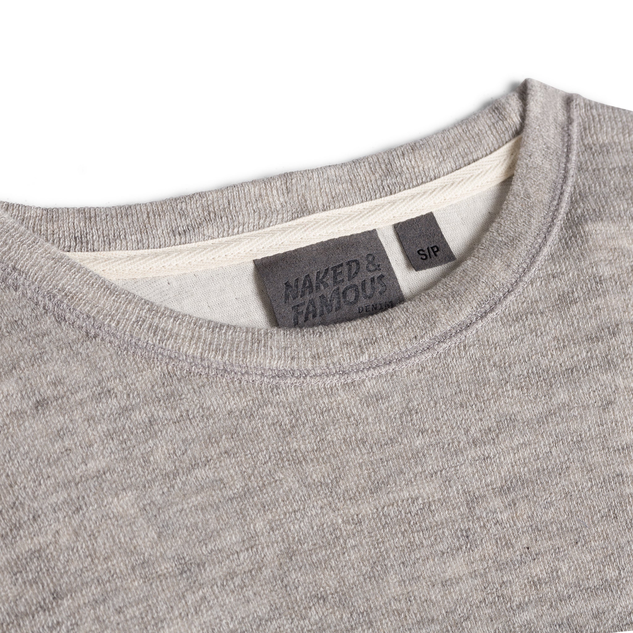 Women's - Weekend Crew - Vintage Doubleface - Grey by Naked & Famous Denim
